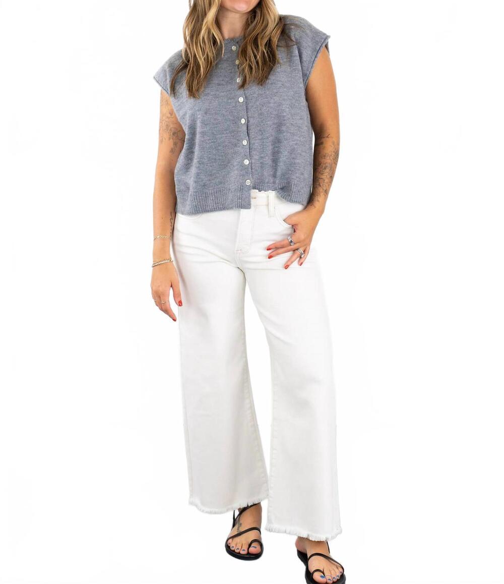 NEW RISEN gracie crop jeans in cream